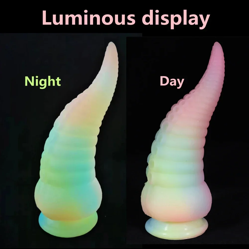 Luminescent Octopus Tentacles Dildo Anal Colourful Monster Dildos G-spot Massager Large Penis Silicone Suction Anal  Adult Toys