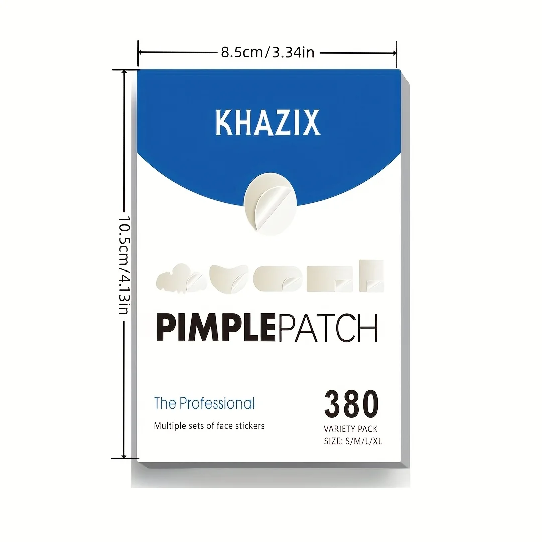 Large Pimple Patches for Face, Hydrocolloid Acne Patches, Variety Shapes Zit Covers, Moon, Strip, Square, Rectangle, Nose Strip