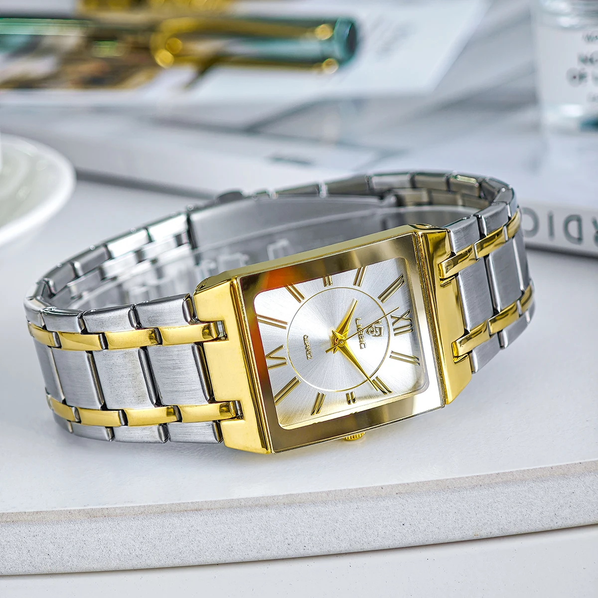 

LIEBIG Male Top Brands Luxury Stainless Steel Strap Quartz Wristwatches For Men Simple Business Waterproof Watches reloj hombre
