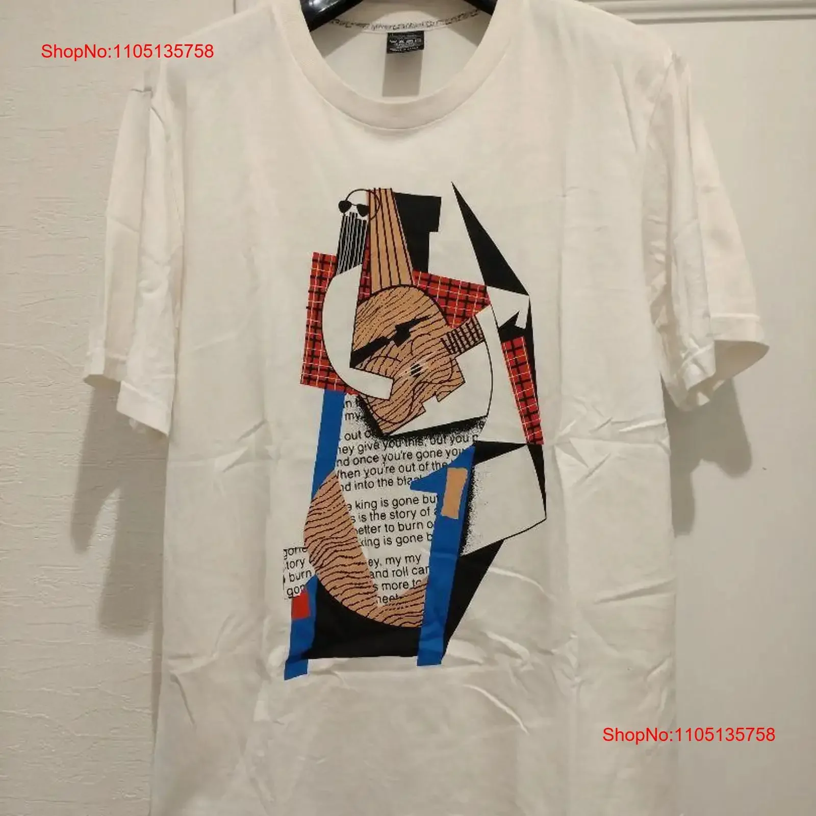 تي شيرت رقم التسعة للرجال بتصميم عربة Vhtf Picassoty تي شيرت 3 Miyashita Takahiro Soloist Li عتيق مغسول أوم جرافيك ممتد ناعم