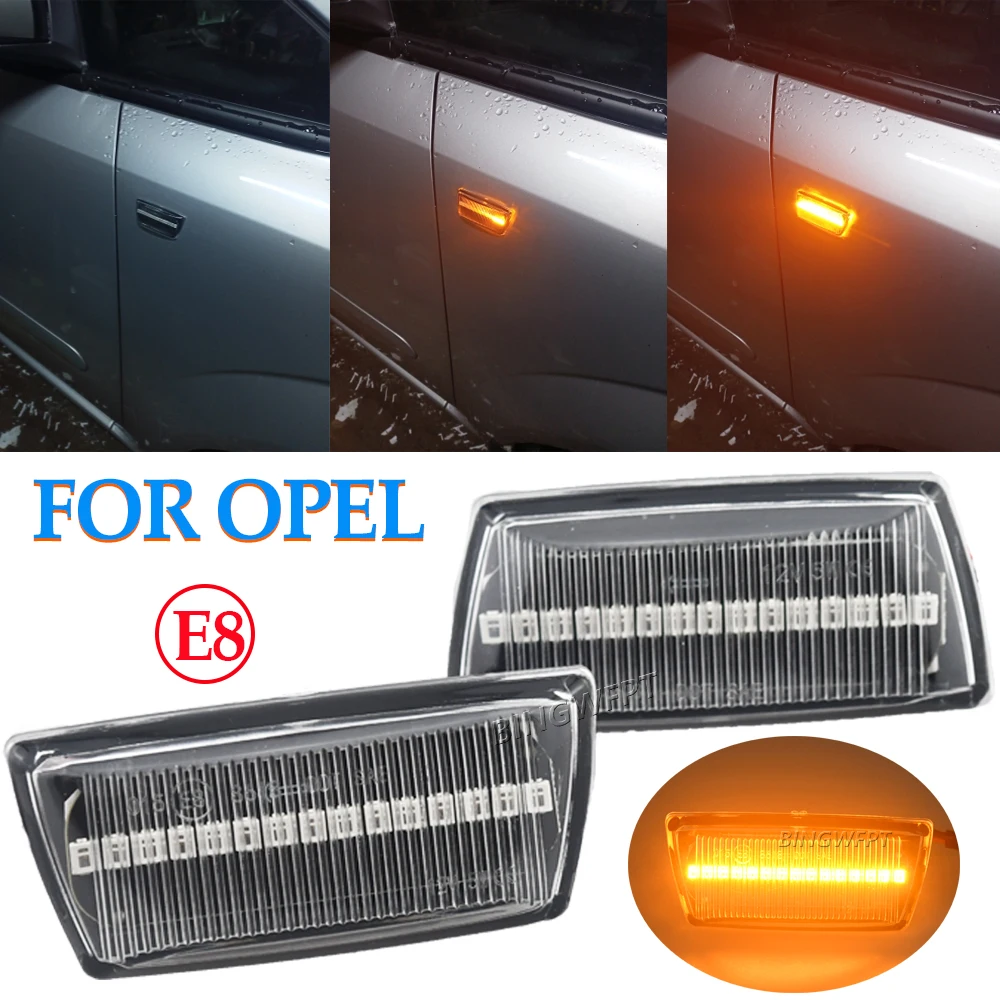 2X For Opel Insignia Astra H Zafira B Corsa D For Chevrolet Cruze LED Dynamic Side Marker Light Repeater Indicator Light