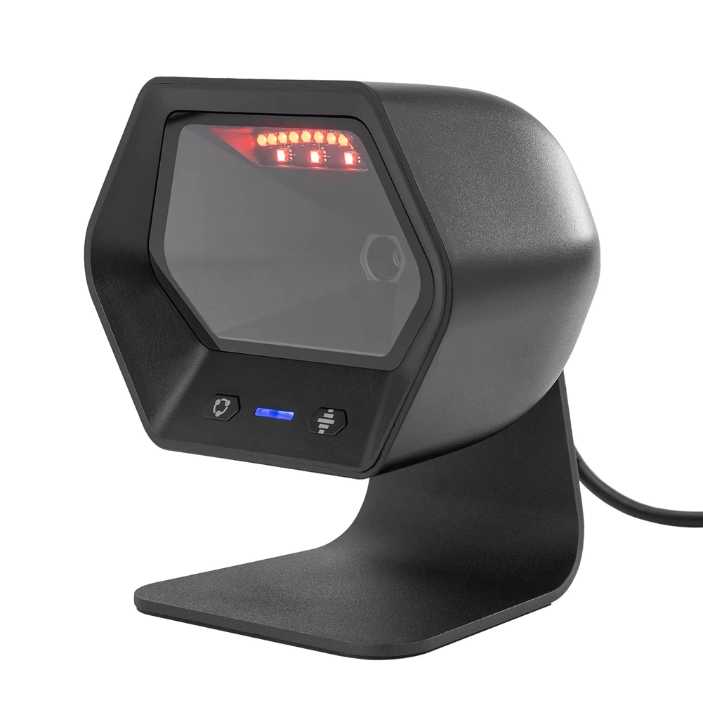 DTD854-HOT-Desktop 2D QR Barcode Scanner, High Scan Performance Supermarket Barcode Scanner QR Code Cashier Scanning Barcode Rea