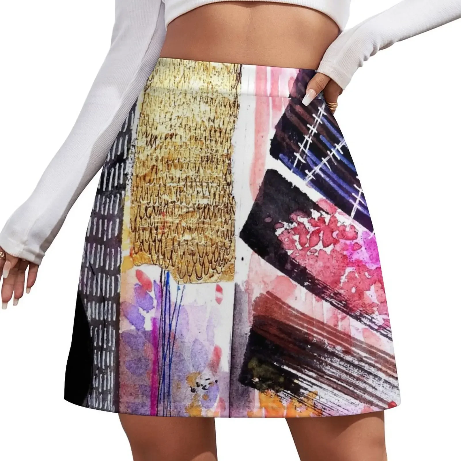 

Dana Krystle abstract illustration june (1) Mini Skirt Woman clothing night club outfits Mini Skirt