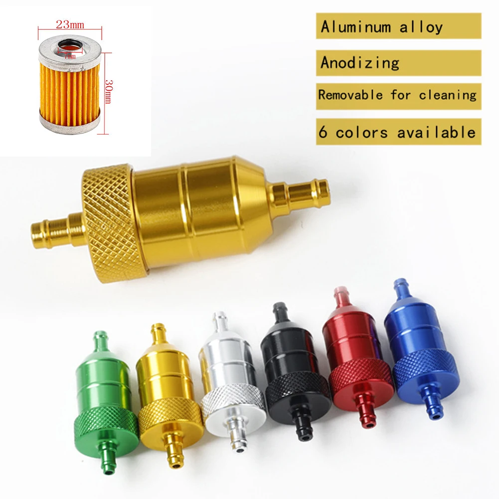 CNC Aluminium Filter Compact Motorcycle Fuel Filter Performance Filter Resilient Construction Versatile Compatibility