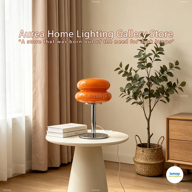 Bauhaus-style decorative table lamp for bedroom minimalist cream bedside lamp vintage premium night light creating cozy atmosphe