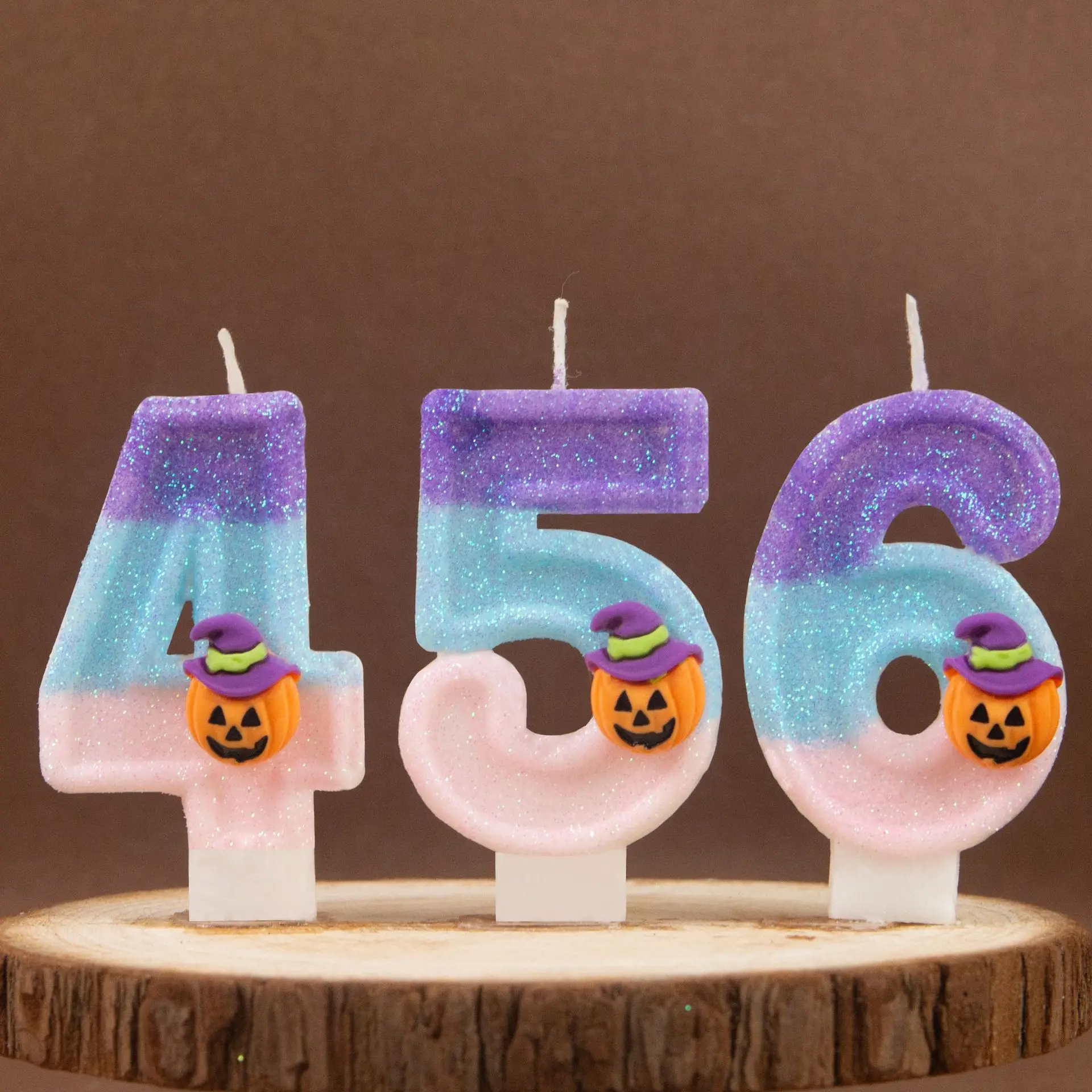 E-STRONG Bestseller Cyfrowa Świeca Dynia Kapelusz Wiedźmy Tort Impreza Kreatywna DIY Halloween Urodziny Świeca 0-9
