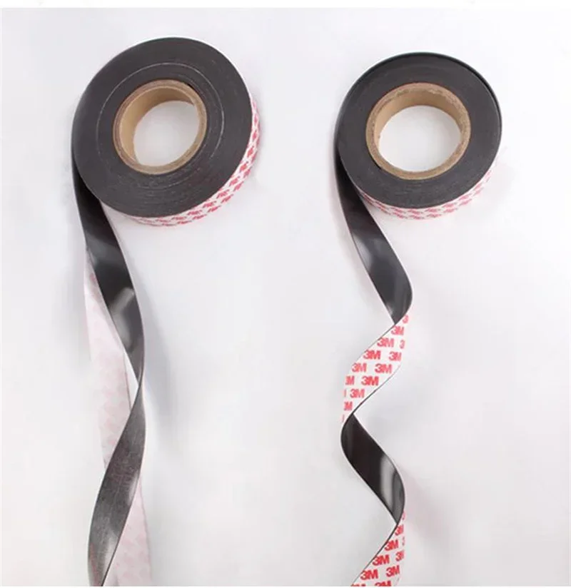 10 เมตร Self กาวยืดหยุ่นแถบแม่เหล็กยางแม่เหล็กเทปสําหรับงานฝีมือกว้าง 10 มม.15 มม.20 มม.