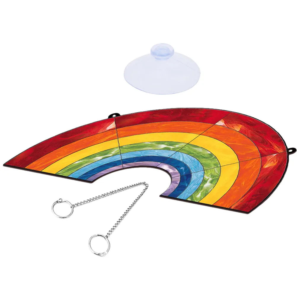 

Acrylic Rainbow Hanging Decor Rainbow Shaped Window Porch Ornament For Home Garden Party Wall Art Craft Living Room