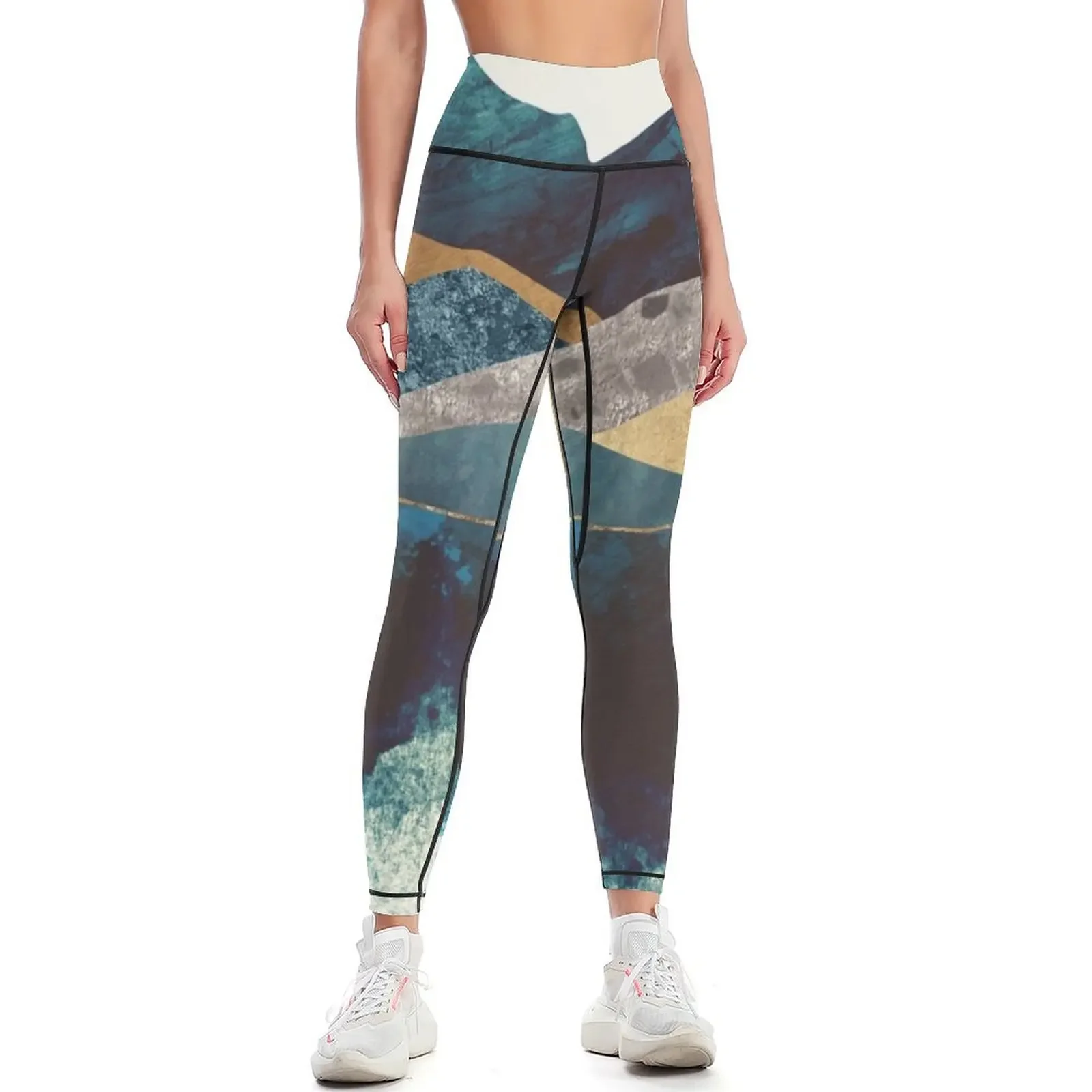 

Blue Mountain Reflection Leggings gym clothing Sweatpants Legging sexy woman Women's pants Womens Leggings