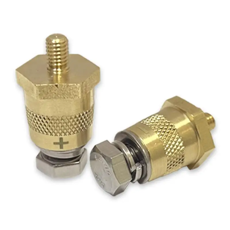 

Car Battery Post Adapter Versatile Threaded Terminal Stud End M8 Thread Brass Side Post Wear-Resistant Standard Side Post Batter