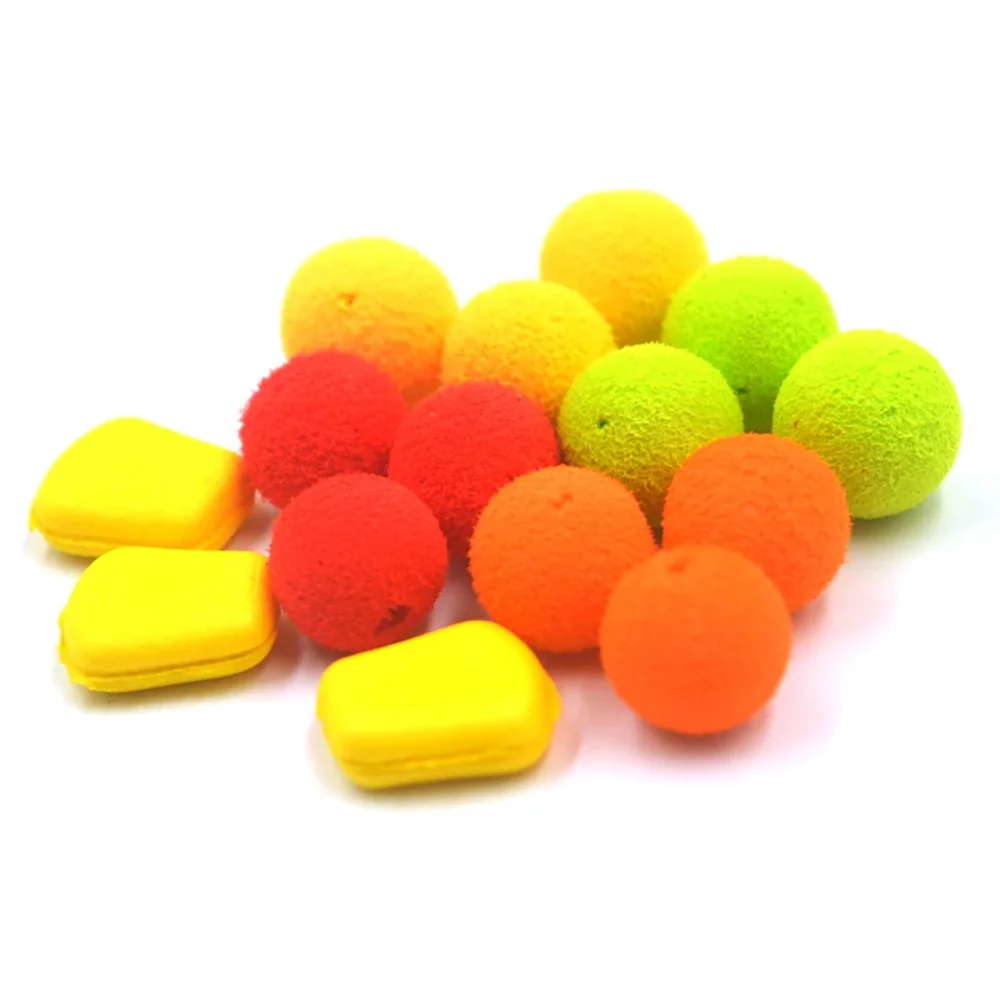 MNFT 15pcs/box 5 Kinds Fishing  Beads Pop Ups Floating Ball Beads Feeder Artificial Carp Baits Lure