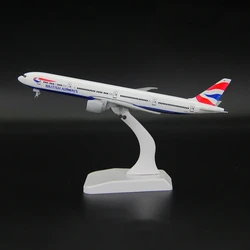 Diecast 18CM 1:400 B777-300 Model British airways AIRLINES Plastic Base landing gears Alloy Aircraft Plane Airliner