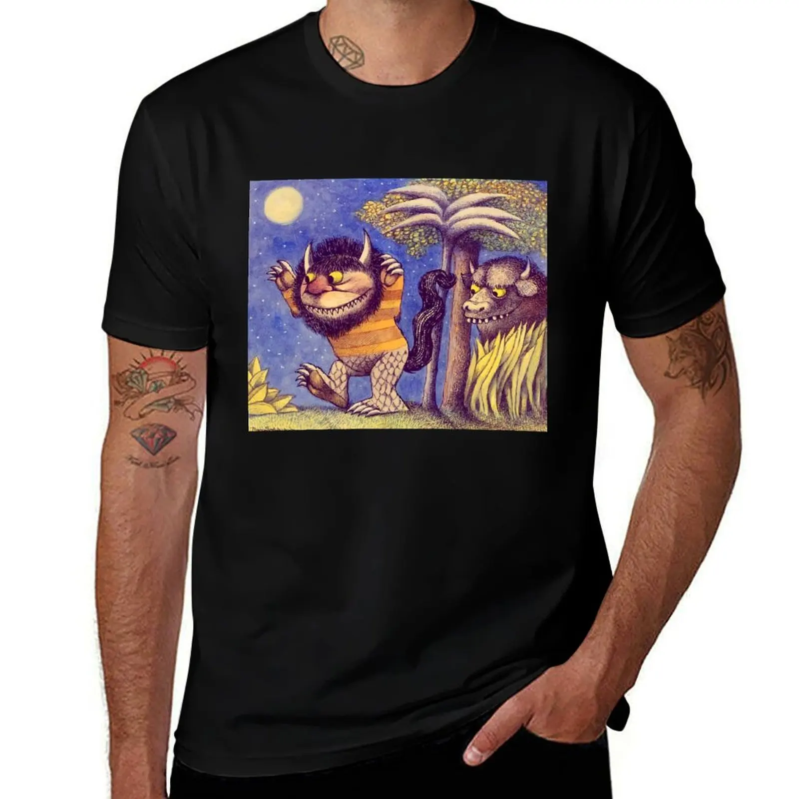 

Where the wild things are Rumpus T-Shirt Fashion Graphic Tee for Men