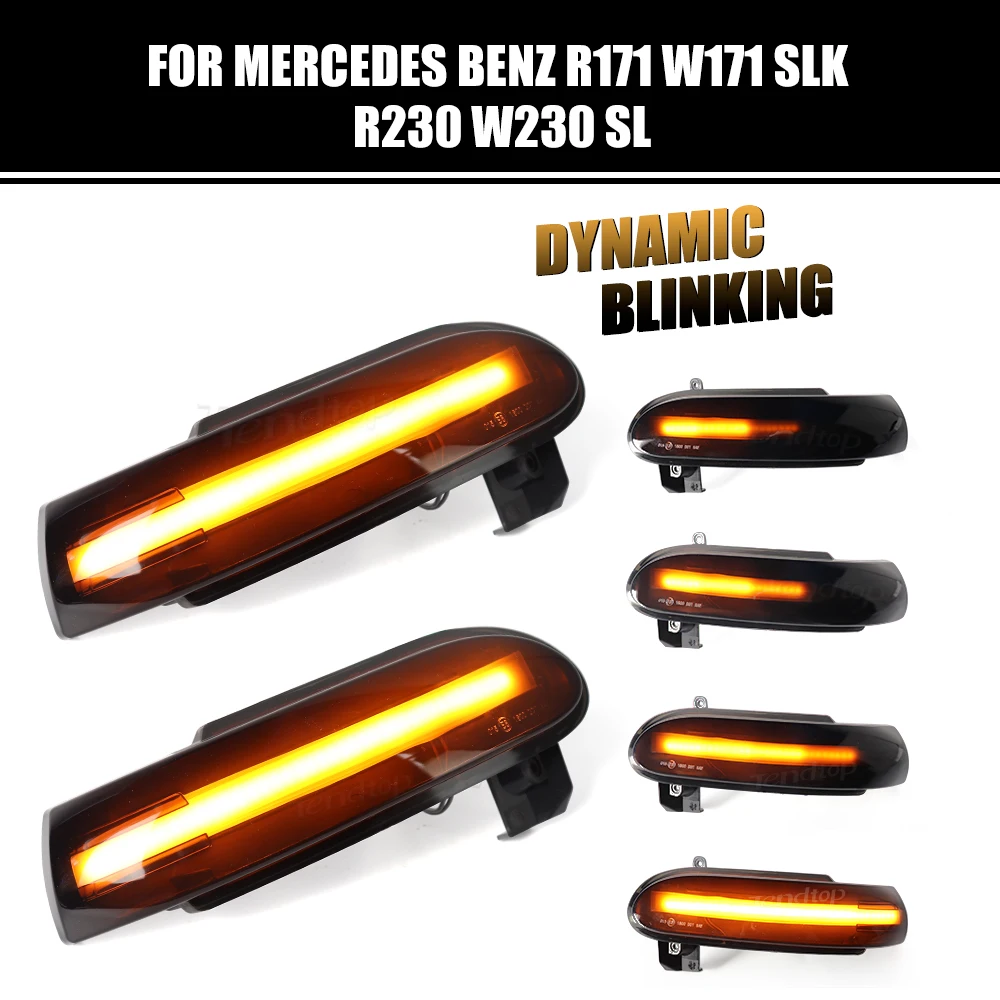 Dynamic Side Mirror Indicator Blinker LED Turn Signal Light For For Mercedes-Benz W171 R171 SLK R230 W230 SL