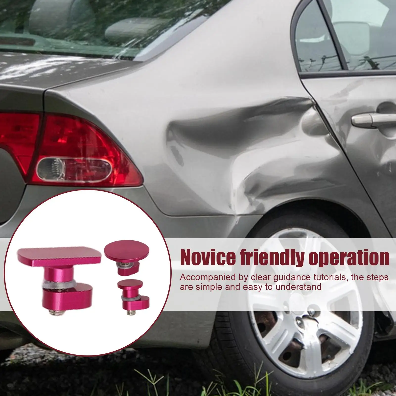 

Car Dent Removal Kit Car Body Repair Kit Pulling Tab Automotive Puller For Metal Bumper Daily Beginners Trucks Outdoor SUV Body