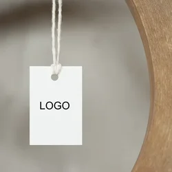 500pcs Custom Paper Hang Tags Glossy Art Paper Printing Logo/Text/QR Code Eco-Friendly & Vibrant Colors Free Design Proof