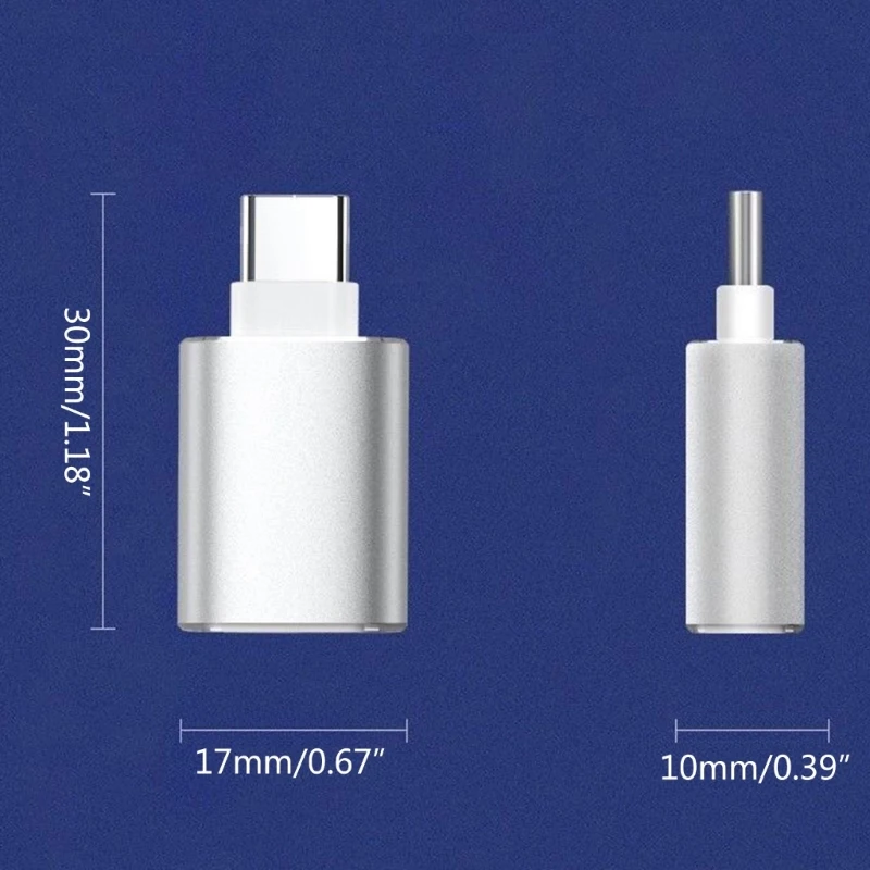 USB C Male to USB A 3.0 Female Convertor Fast Charging Speed for Devices