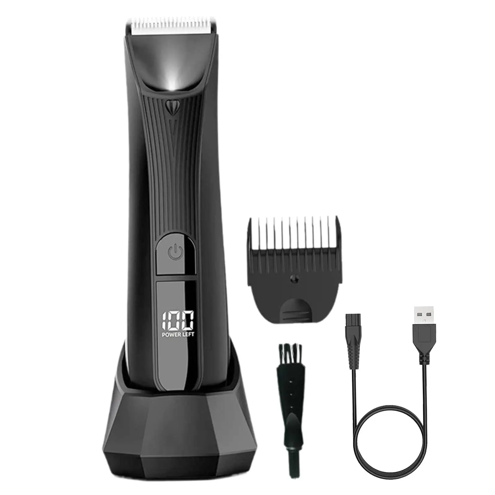 Body Hair Trimmer Portable Waterproof LCD Display Shave Wet or Dry Shaving Tool