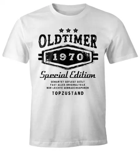 Herren T-Shirt Geburtstag Oldtimer Jahrgang individuell anpassbar Geschenk für