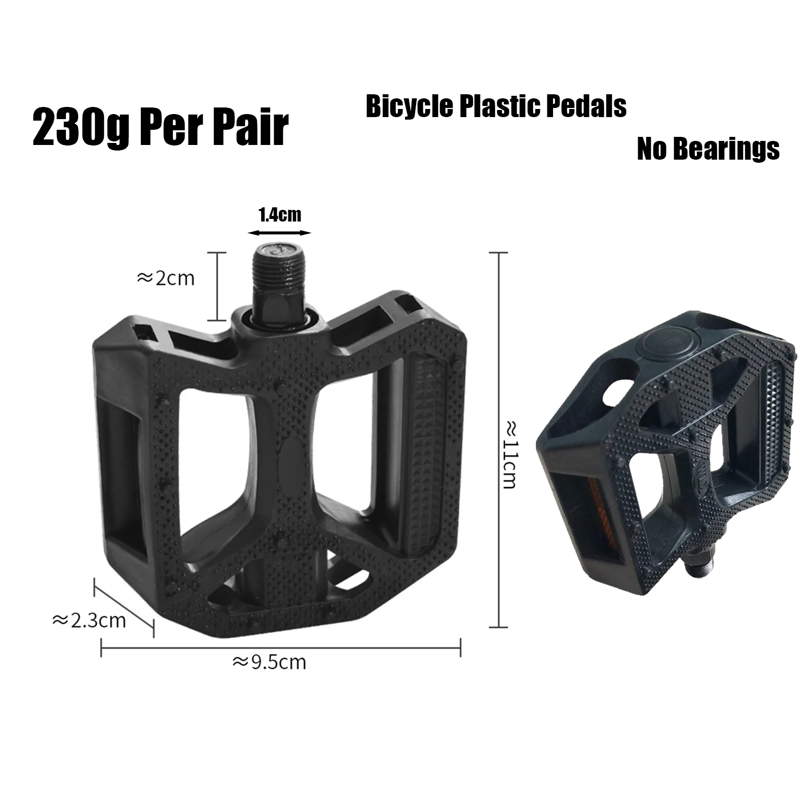 Plastic Bicycle Pedals For Mountain Road BMX Bike Ultralight Widened Cycling Foot Pedals Bike Accessories