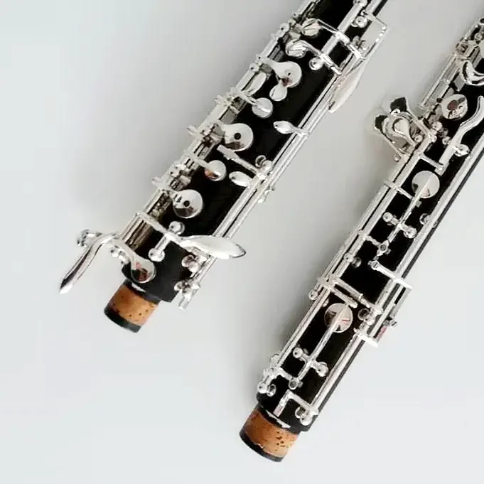 Instrumento de Oboe de llaves chapadas en plata de baquelita de calidad de grado profesional