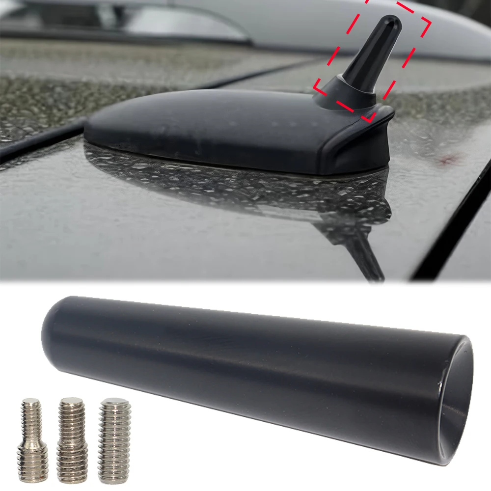 

Universal AM/FM Car Bee Sting Stubby Aerial Mast Antenna Radio Roof Mount Sport Short Rod 5cm/1.97in Replacement Vehicle Parts