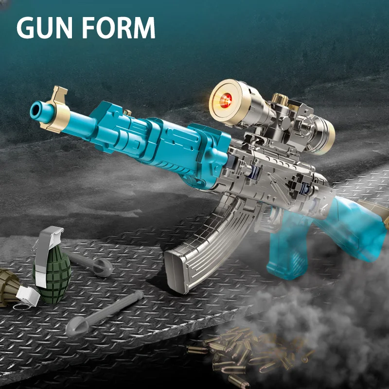 Children's transforming AK rifle toys, gunshots, light and sound effects, transforming mecha models, robots, boys' King Kong toy - view 2