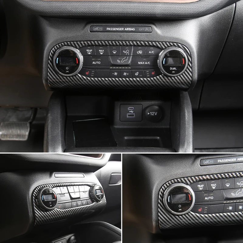 غطاء مقبض تكييف طراز الكربون للسيارة ، ملحقات لمقبض تكييف لرياضة فورد برونكو