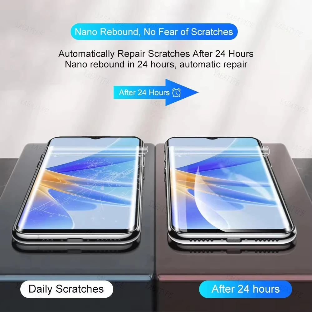 غشاء هيدروجيل لـ oppo، واقي شاشة ناعم ، غطاء كامل ، لرينو 9 برو 8 7 6 5 برو 7se 5k 5z 8 لايت 5 لايت فايند x f9 f19 f11 ، عرض خاص