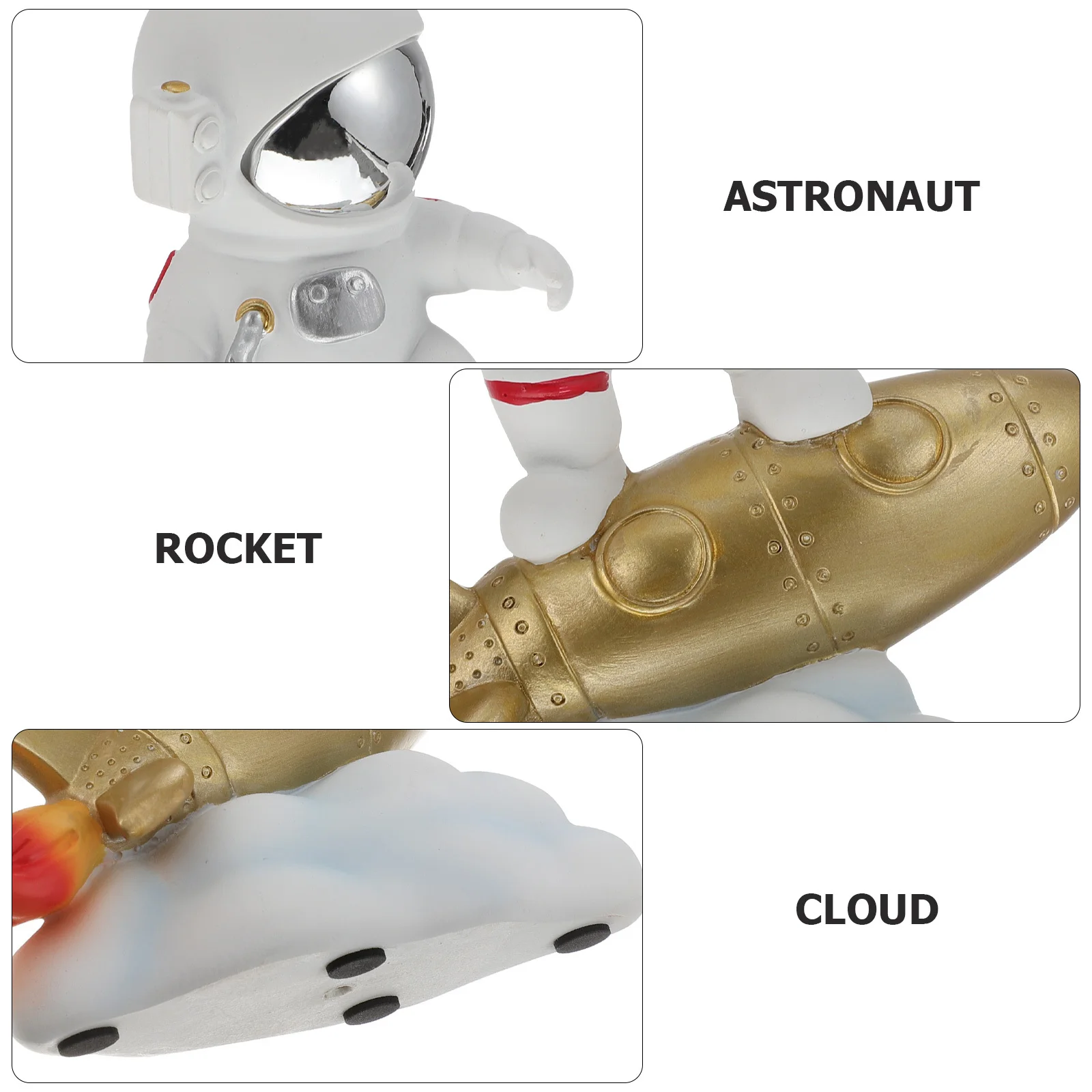 

1Pcs Resin Spaceman Desktop Ornament Astronaut Decoration Small Home Office Decor Cute Tabletop Accessory Gift