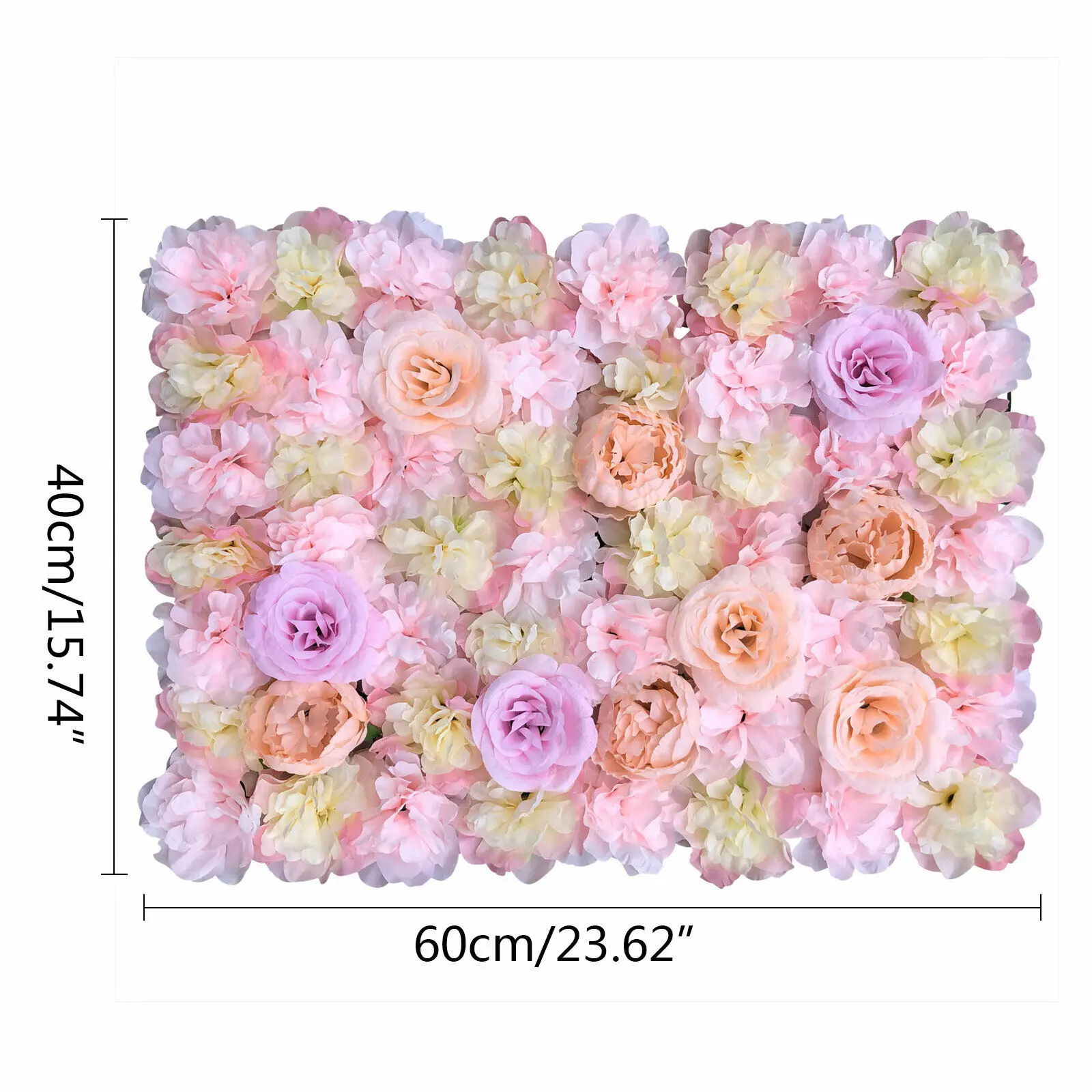 5Pc Flower Wall Artificial Floral Background Wall Panels Wedding Party Decor New