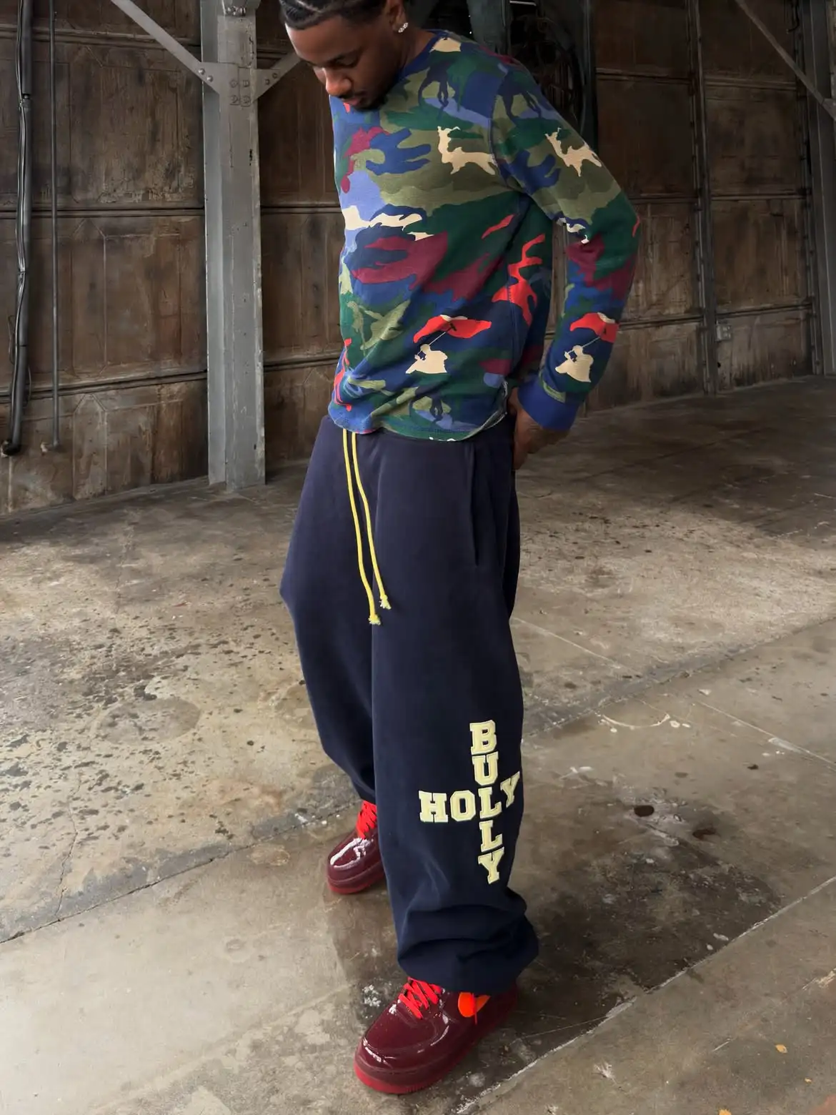 Y2K Holy Bully Sweatpants Trendy Brand Letter Printed Casual Drawstring Pants vintage Harajuku Unisex Streetwear Jogging Pants