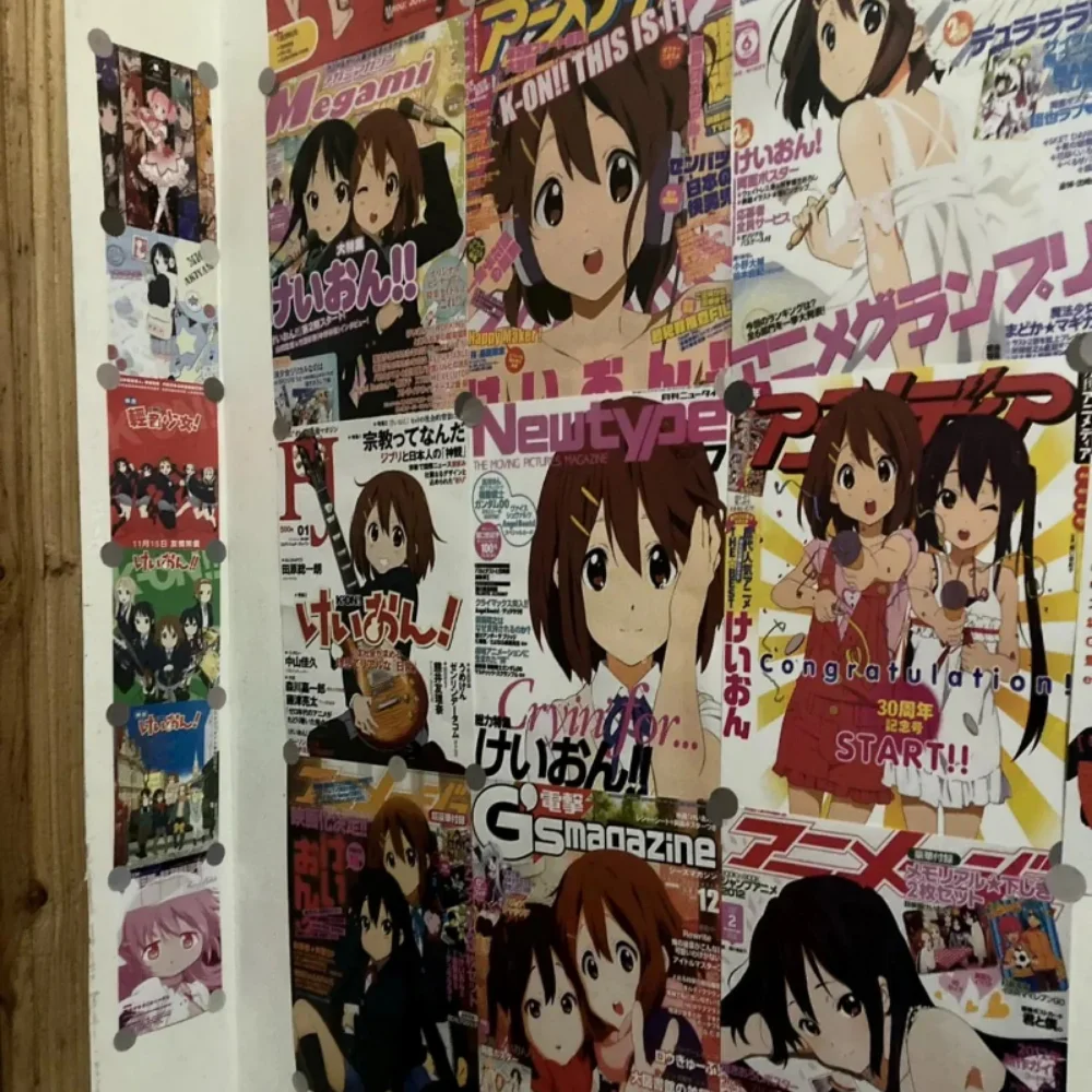 Imagem -06 - K-on Anime Kawaii Anime Grupo 20 Pcs por Conjunto K-o-cartaz Bonito Papel de Parede Adesivos Adesivo de Parede Hirasawa Yui Akiyama Mio Nakano Azusa