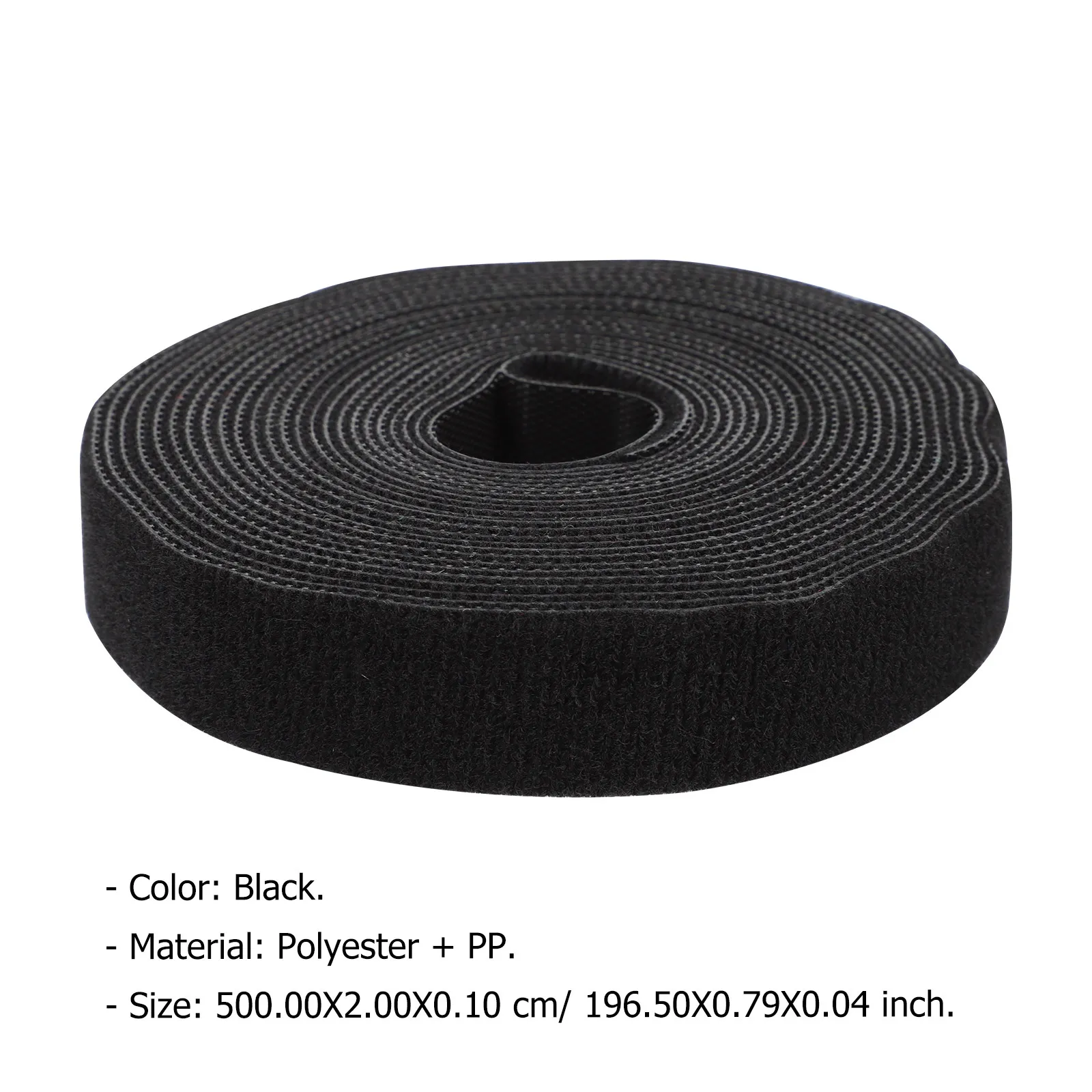 3 Rolls Black Reusable Cable Straps Hook and Loop Wire Ties for Audio Cables Computers Tvs Yoga Mats Tools Fishing Rods Fencing