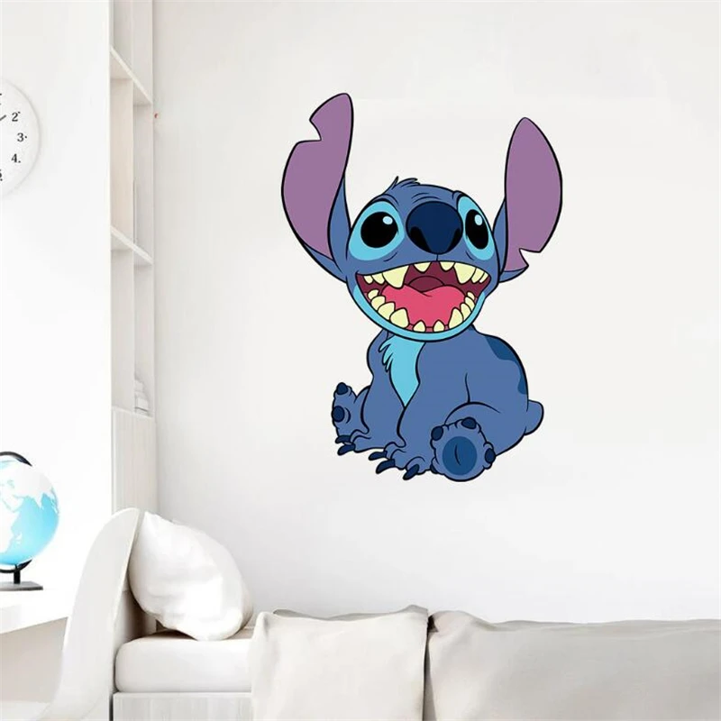 Lilo & Stitch Cartoon Steek Muurstickers Voor Kinderkamer Huis Slaapkamer Pvc Decor Cartoon Film Muurschildering Kunst Stickers
