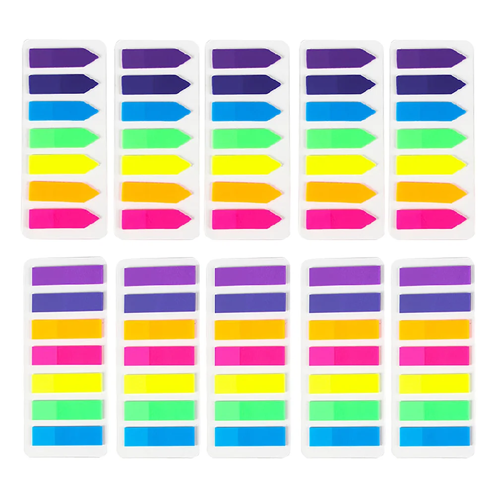 10 pezzi adesivi indice fluorescenti schede autoadesive premium per animali domestici per note libri cartelle pagina indice decalcomanie etichette memo