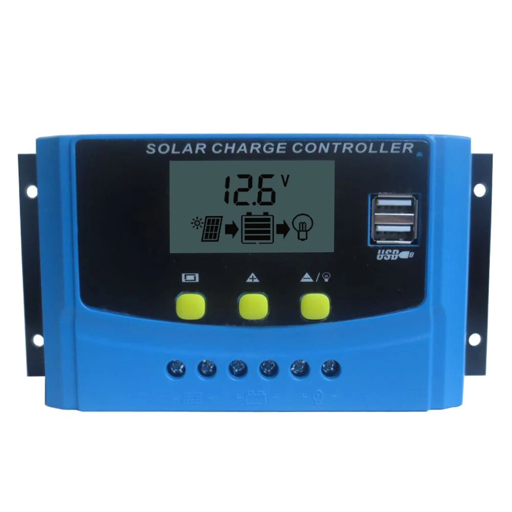 Imagem -02 - Controlador de Carga Solar com Display Chumbo Ácido Battery Pwm 3s 6s Íon de Lítio 4s 8s Lifepo4 12v 24v