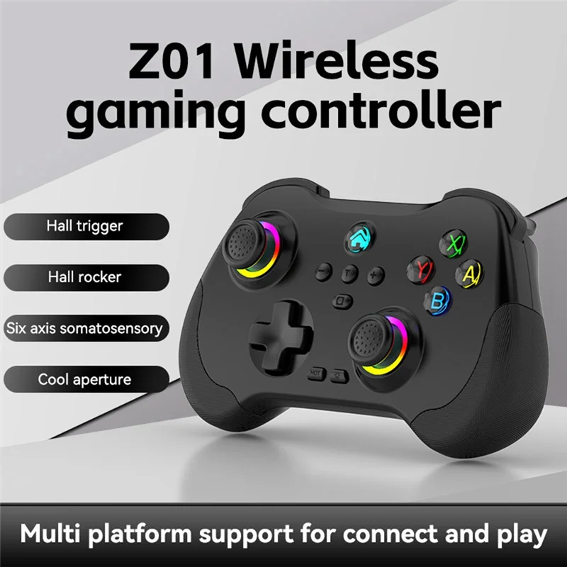Z01 Motorcycle Game Bluetooth-controller is geschikt voor Android Switch Computer IOS Motorcycle Dual Vibration-Zwart Gemakkelijk te gebruiken