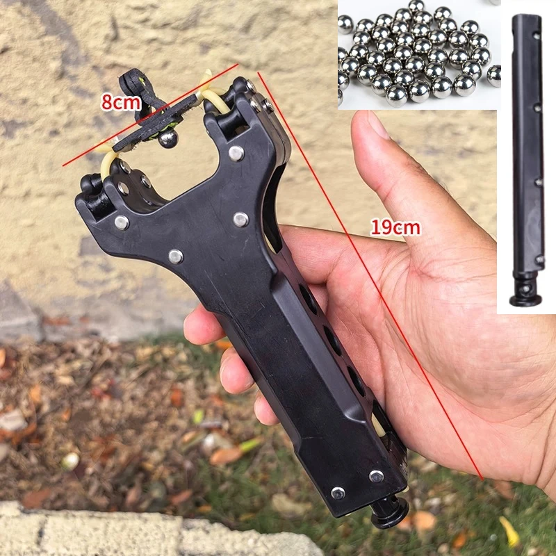ABS Automatic Loading Rapid Fire Tool Strong Magnetic Leather Pocket Steel Ball Outdoor High-precision Hunting Tool