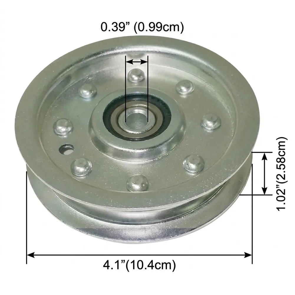 Single-Groove Pulley Constructed from Metal with White Zinc Coating for Lawn Mower Models 956-0627 756-0627 756-0365