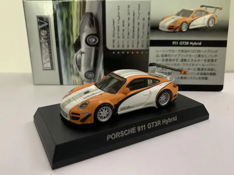 KYOSHO 1:64 Porsche  911 GT3R Hybrid Collection diecast alloy trolley model ornaments gift toys