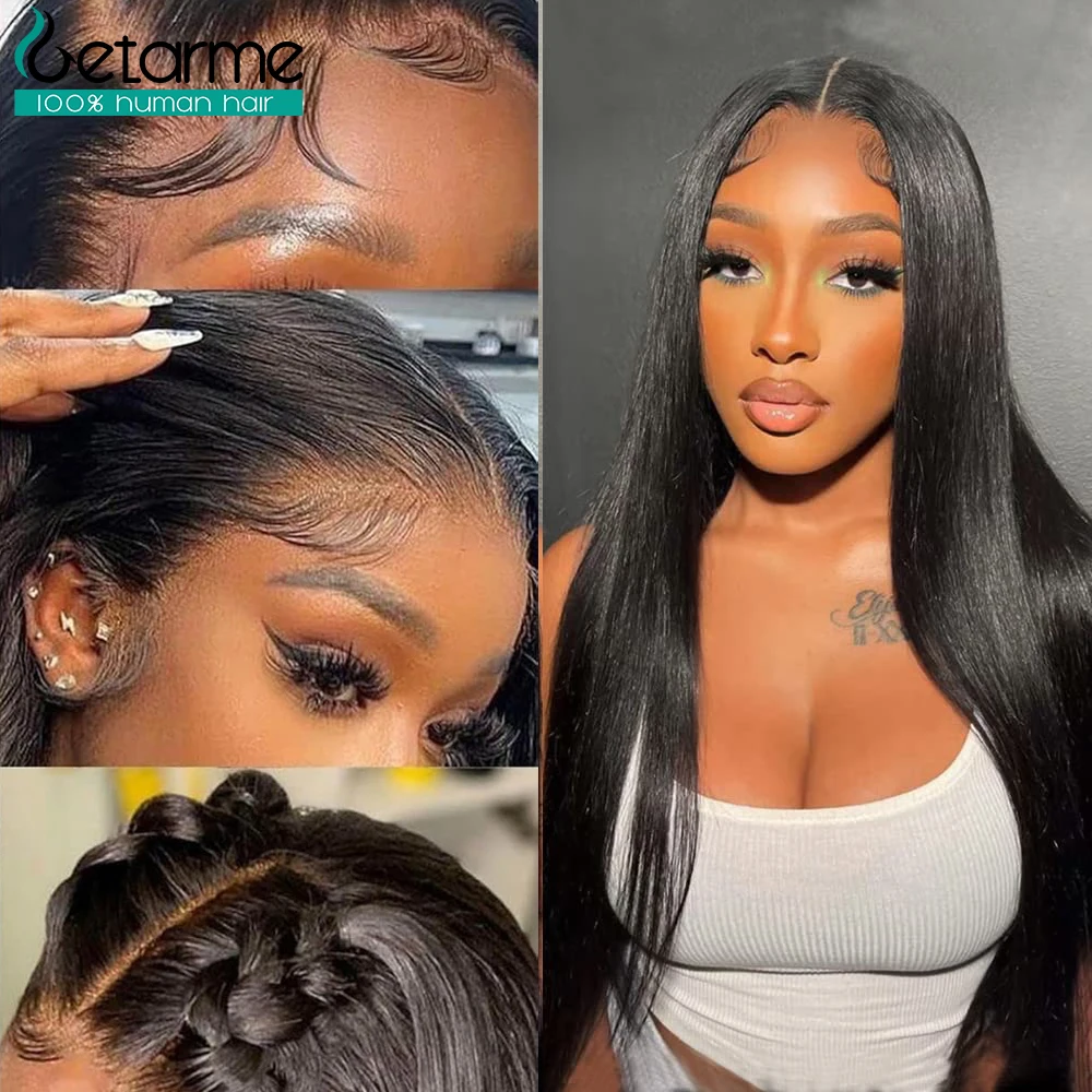 

13X6 Lace Frontal Wigs 100% Human Hair - Straight Wigs Hair Lace Frontal Wig With Baby Hair Around 180% Density Remy Hair Wig
