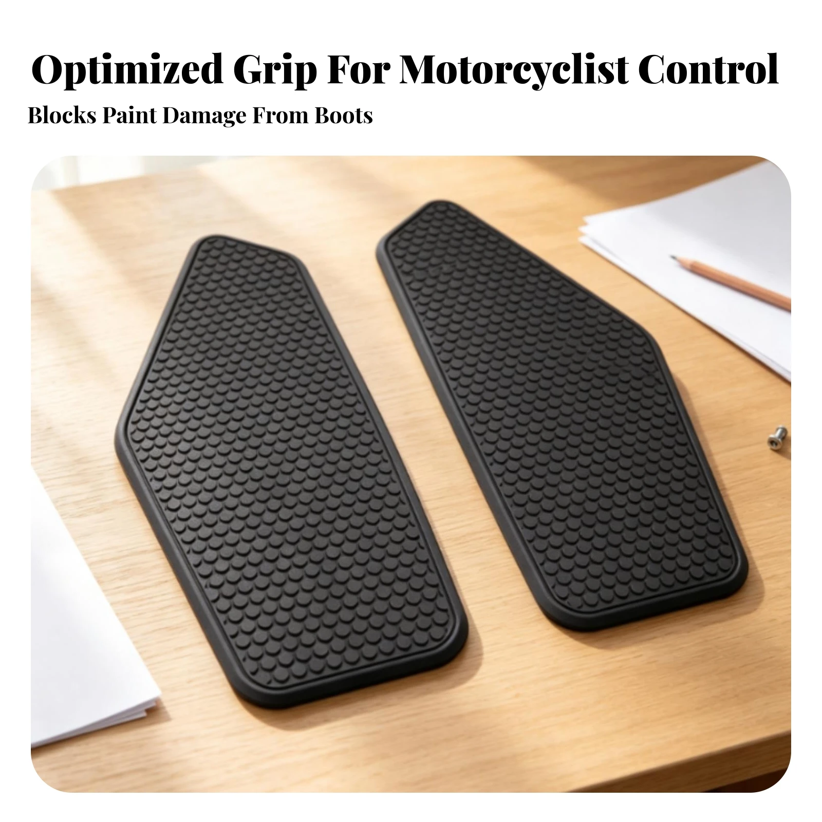 Motorcycle Tank Grip Protector Pads Hexagonal Motorcycle Tank Grip Pads Pad Flexible Resistant