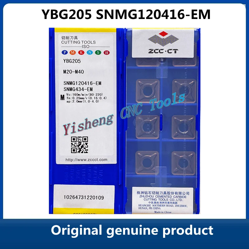 

ZCC CT SNMG120404-EM SNMG120408-EM SNMG120412-EM SNMG120416-EM SNMG150612-EM SNMG150616-EM YBM153 YBM253 YBG205 YBG202 YBG205H