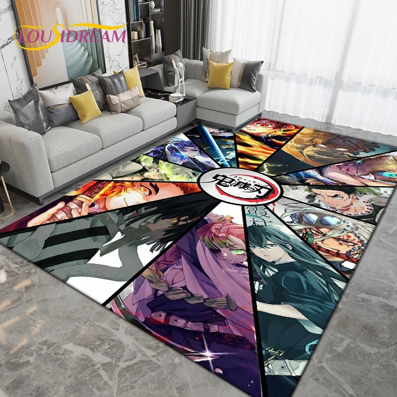 Cartoon Demon Slayer Area Rug Large,Carpet Rug for Living Room Children's Room Decoration,Kids Play Crawl Non-Slip Floor Mat - view 5
