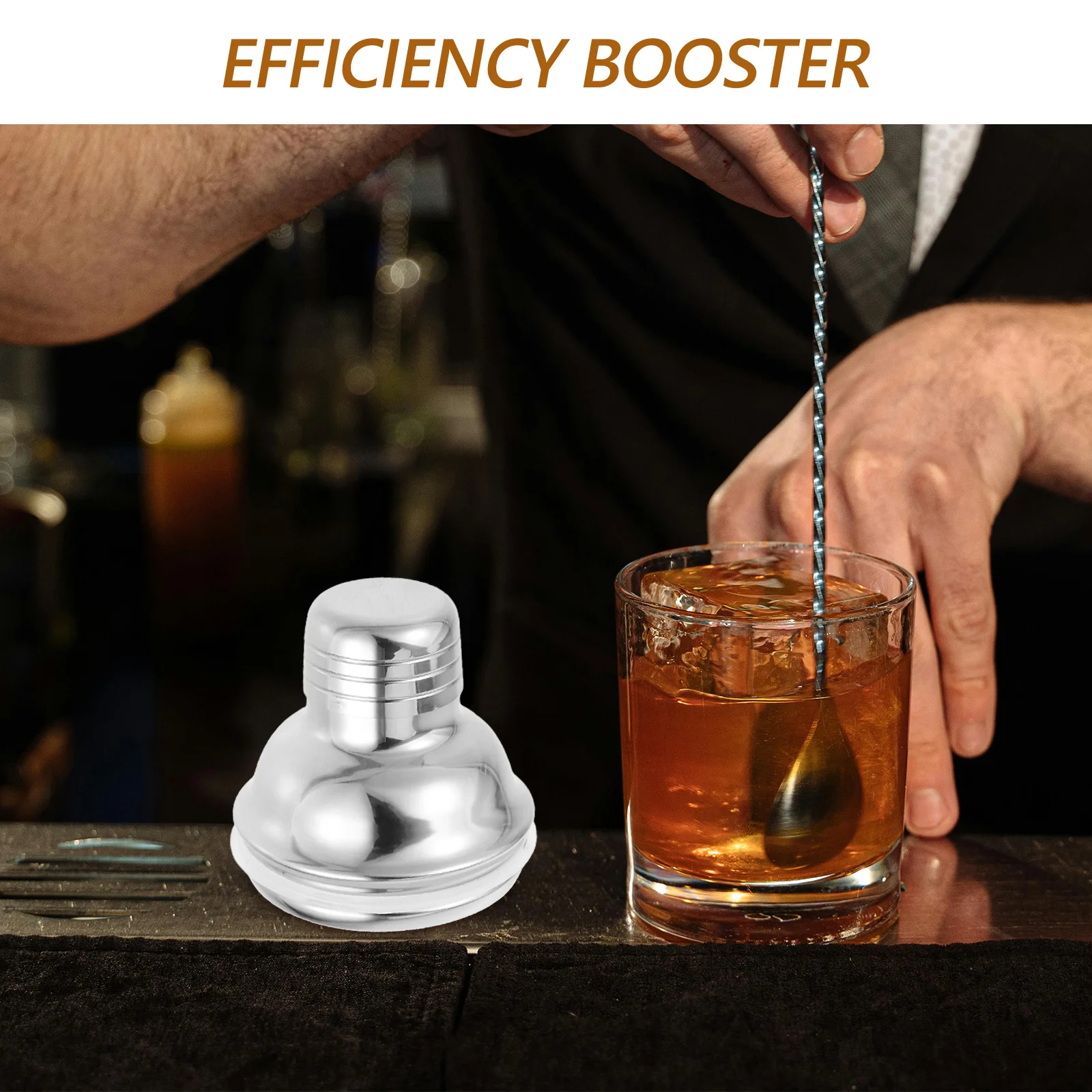 

Cocktail Shaker Lid Stainless Steel 2.9inch Metal Shaker Top Replacement Cap for Drinkware Accessories Spill Resistant