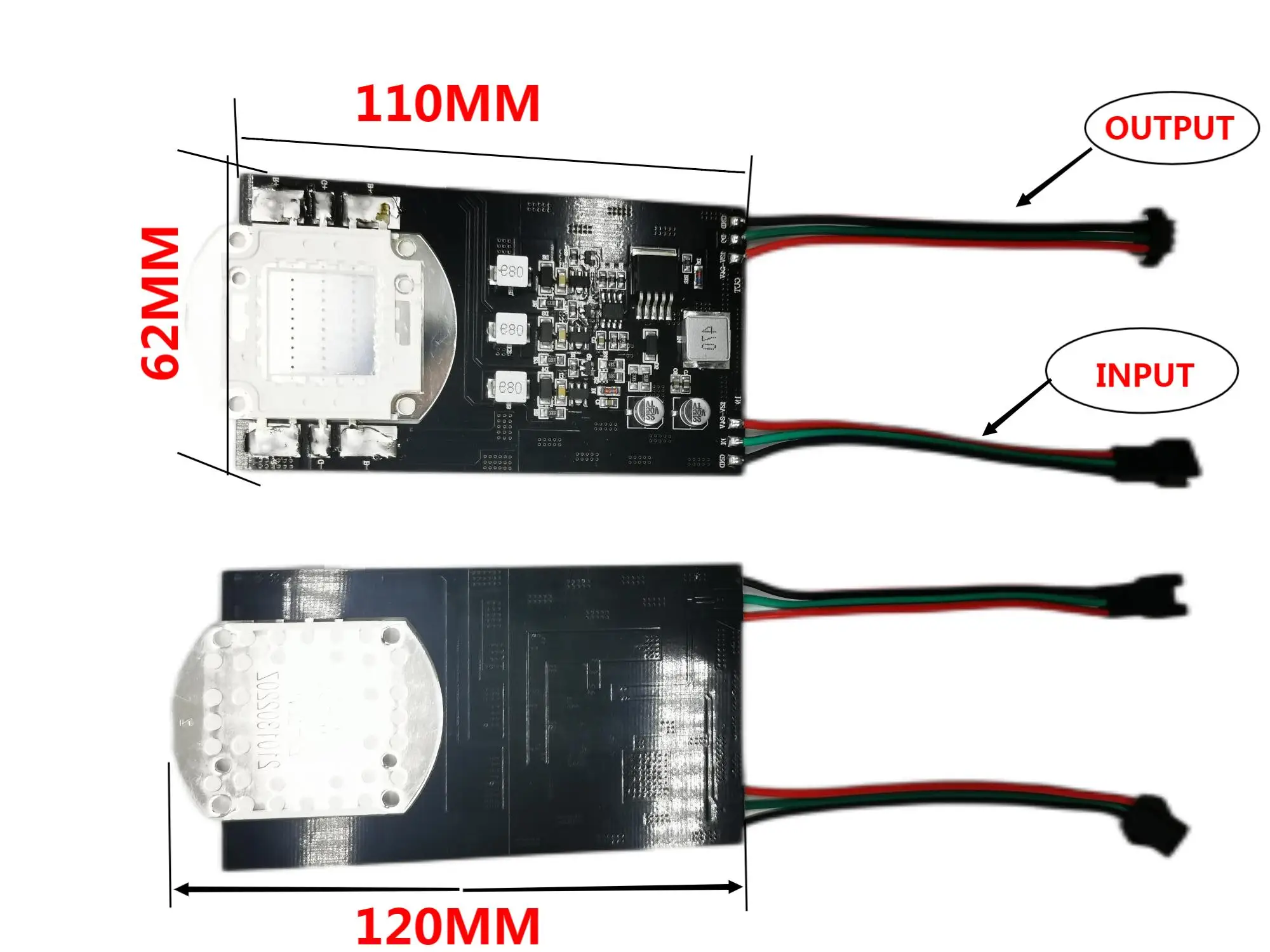 Módulo de píxeles led de alta potencia WS2811, 20W/30W, DC12-24V RGB, direccionable a todo color, para luz de inundación de píxeles
