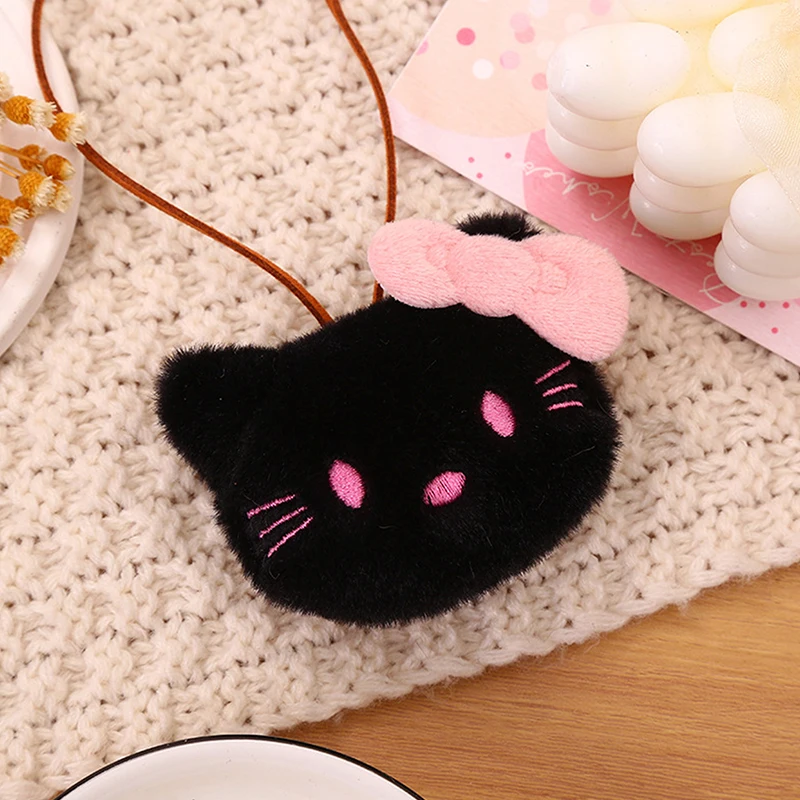 1PCS Sanrio Cartoon Hello Kitty Cat Plush Doll Anti-lost Mark Luggage Tag Name Sticker Pendant Charm Bag Decor