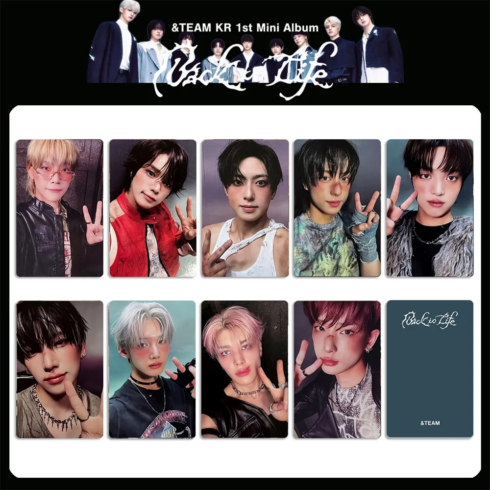 9 unids/set y tarjetas fotográficas TEAM HD Regreso a la vida nuevo álbum tarjetas LOMO doble cara postal brillante K FUMA NICHOLAS colección de Fans