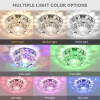 LED Crystal Lamp Embedded Ceiling Light for Home Living Room Corridor Decorative Ceiling Lamp Porch Balcony Indoor Lighting 5